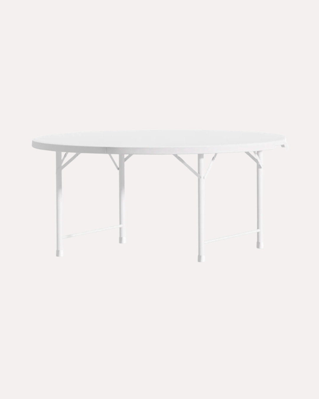 White Round Trestle Table