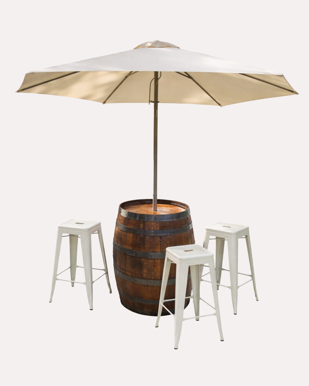 Umbrella Wine Barrel Package ~ White