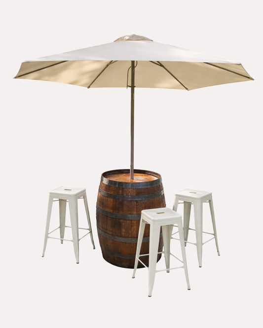 Umbrella Wine Barrel Package ~ White