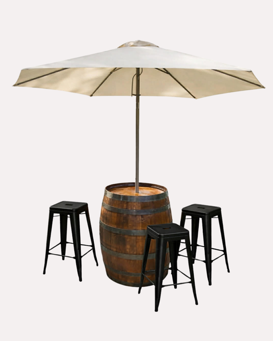 Umbrella Wine Barrel Package ~ Black