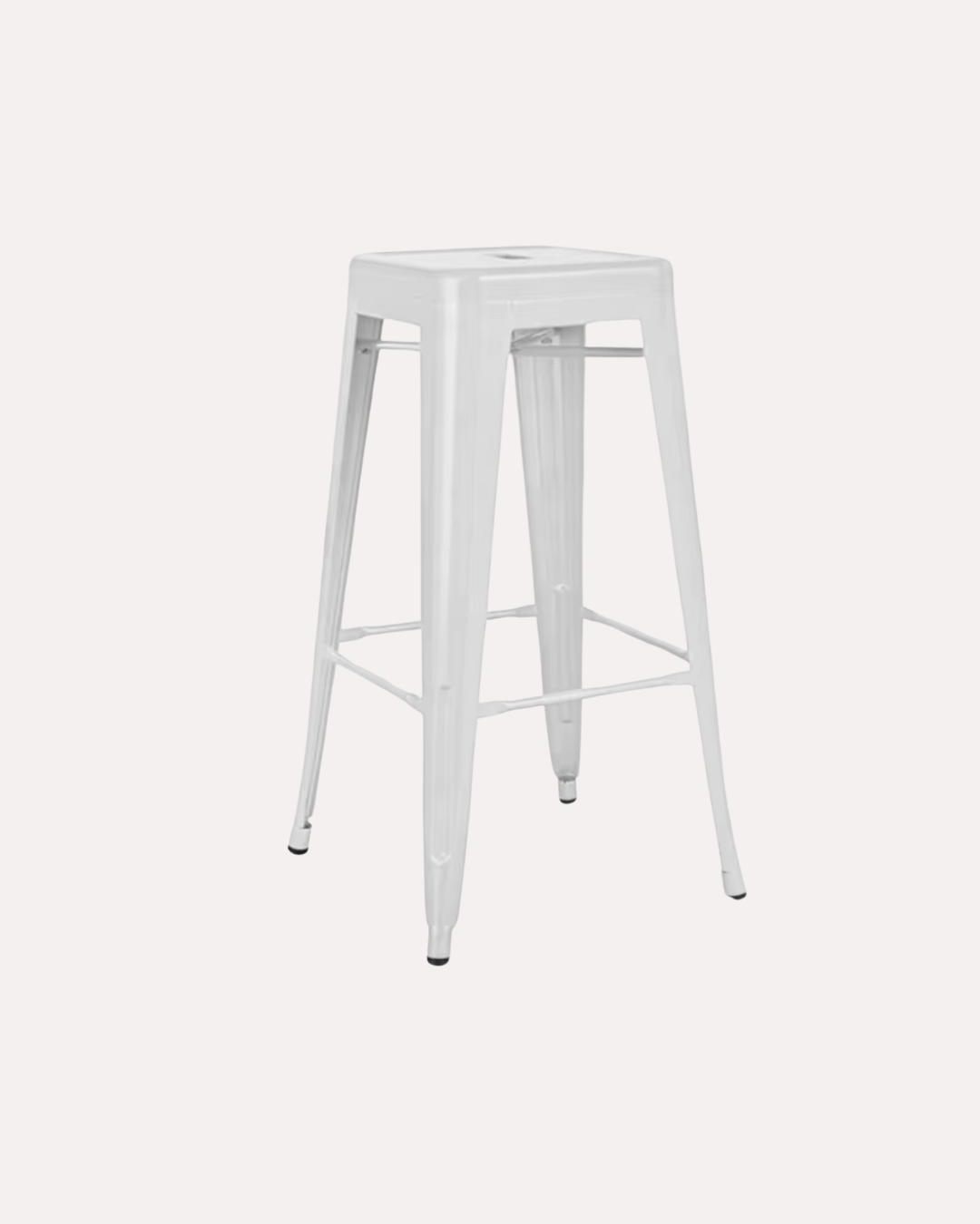 Classic Metal Stool ~ White