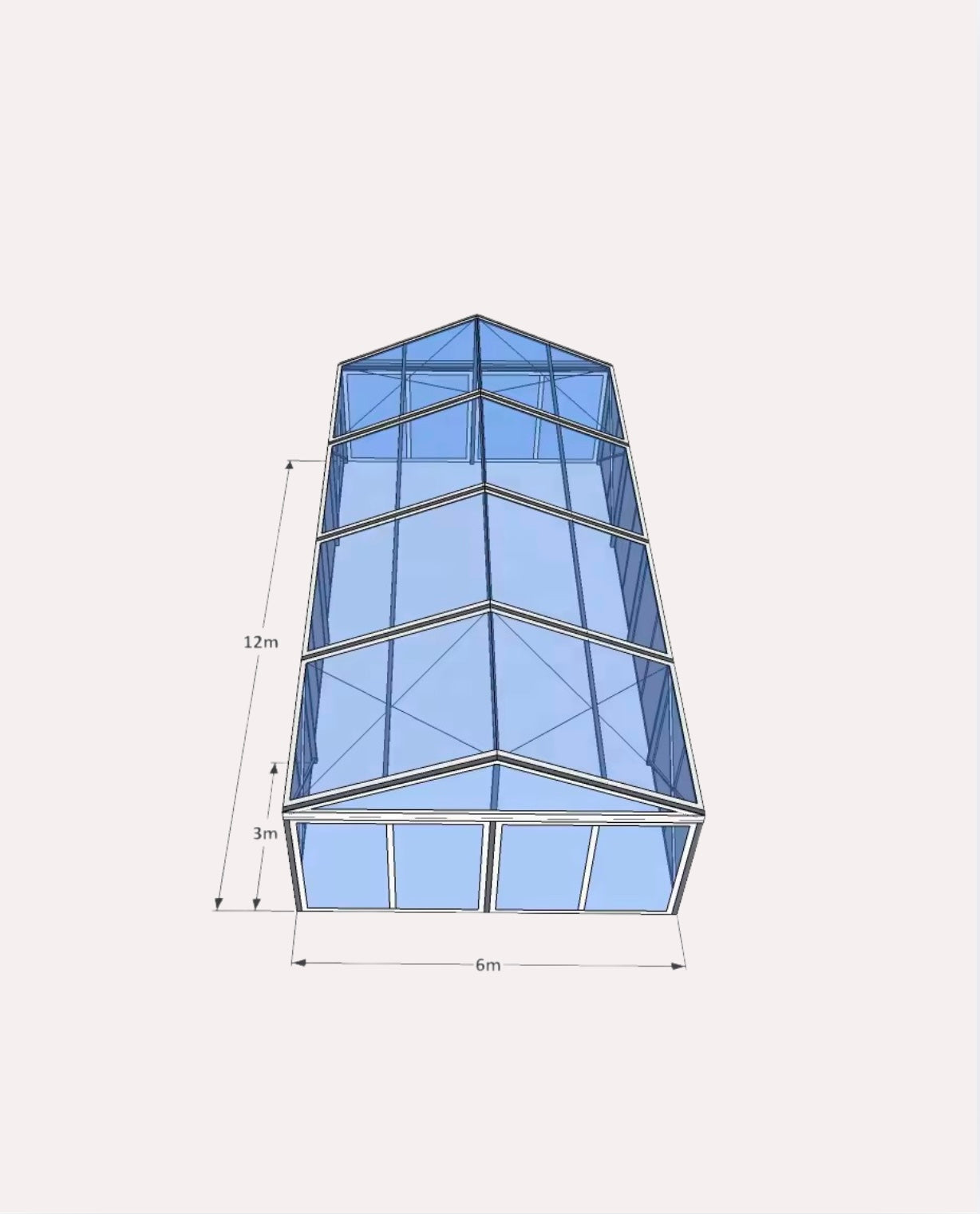 6m x 12 m Clear Marquee